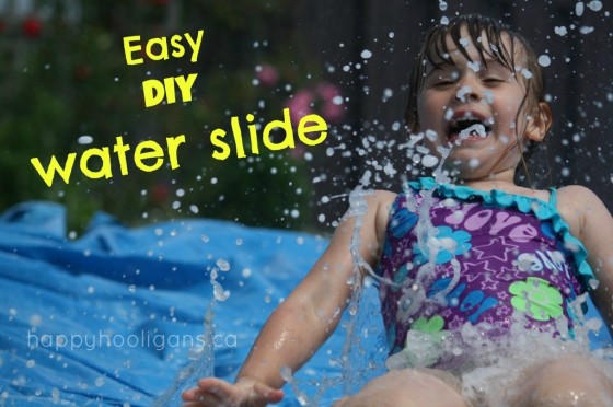 homemade water slide for kids