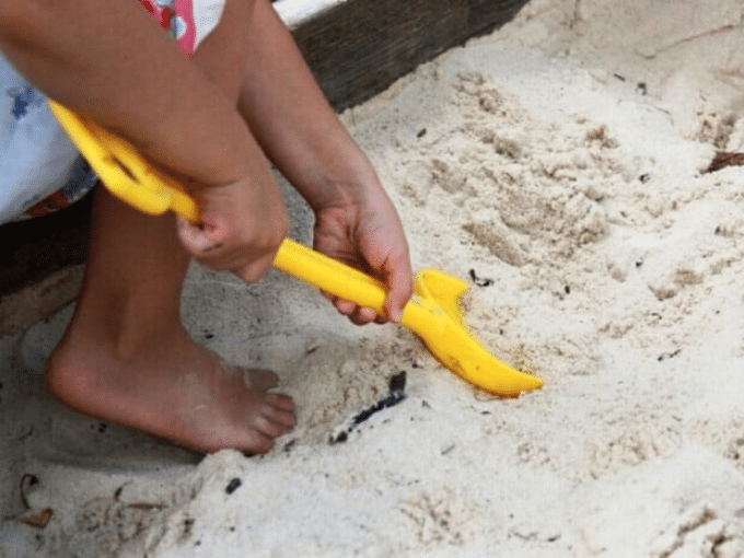 digging a sand hole