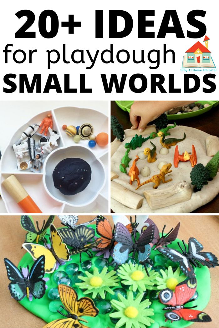 This may contain: 20 + ideas for playdough small worlds