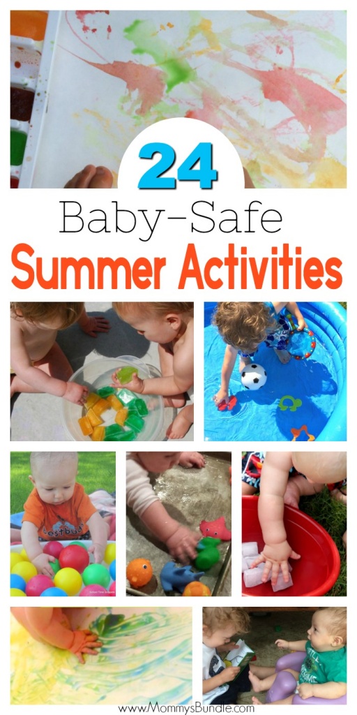 FUN!! Keep baby cool this summer with these easy play ideas! The best baby activities to beat the heat, with water and sensory play both indoors and outdoors!