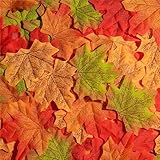 SITUMEIZI Fall Leaves Fake Fall Decoration for Home Autumn Fall Decor Maple Leaf 3.15inch for Halloween Thanksgiving Day Party Decorations Fall Crafts Props(200 PCS,Assorted Colors)