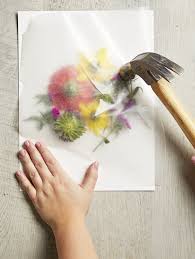 Pounded Flower Art with Fresh Blooms
