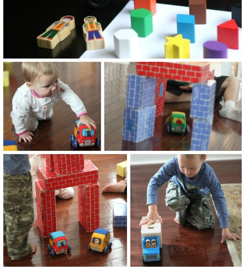 Bluey pretending to be a granny with a can of beans in a pan.